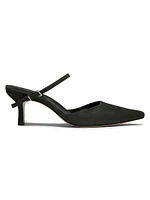 Kieran Mini-Buckle 65MM Suede Mules