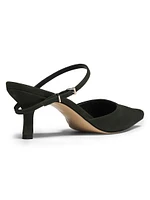 Kieran Mini-Buckle 65MM Suede Mules