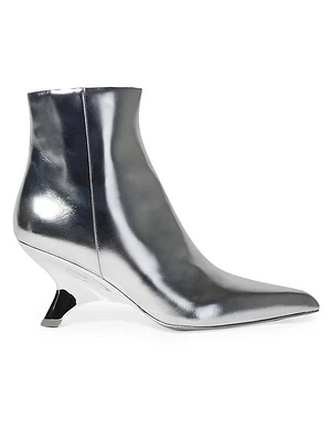 Shadow 75MM Metallic Leather Booties
