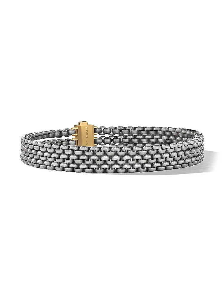 Three Row Box Chain Bracelet Titanium