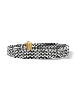 Three Row Box Chain Bracelet Titanium