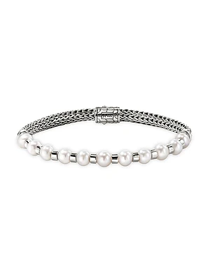 JH Essentials Sterling Silver & Cultured Freshwater Pearl Bracelet