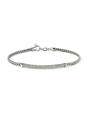 JH Essentials Pavé Sterling Silver & 0.68 TCW Diamond Bracelet