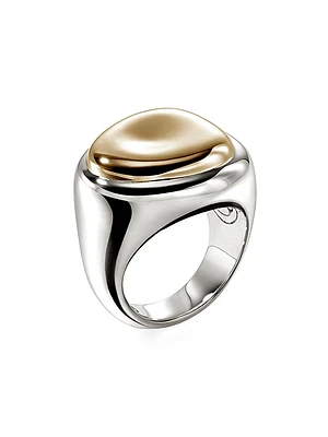 Pebble 14K Yellow Gold & Sterling Silver Ring
