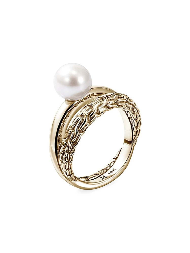 JH Essentials 14K Yellow Gold & Cultured Freshwater Pearl Ring