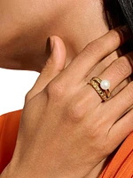 JH Essentials 14K Yellow Gold & Cultured Freshwater Pearl Ring