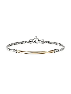JH Essentials 14K Yellow Gold & Sterling Silver Bracelet