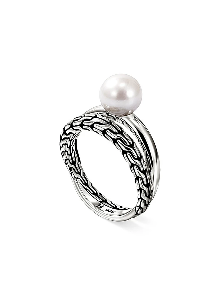 JH Essentials Sterling Silver & Cultured Freshwater Pearl Ring