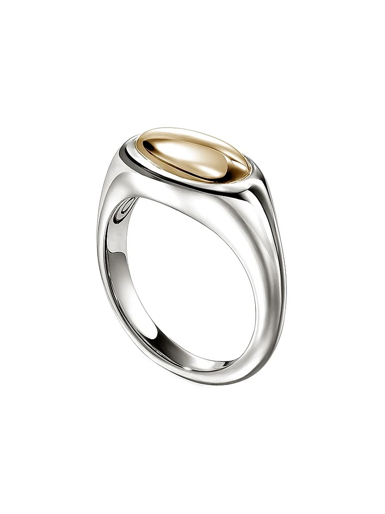 Pebble 14K Yellow Gold & Sterling Silver Ring