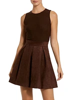 Mix Media A-Line Minidress
