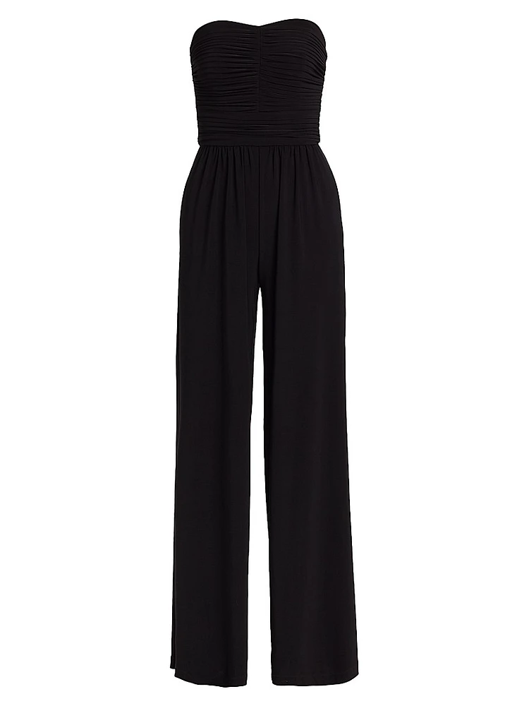 Lona Jersey Strapless Jumpsuit