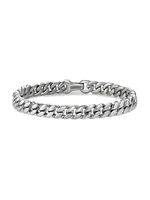 Curb Chain Bracelet Platinum, 8MM