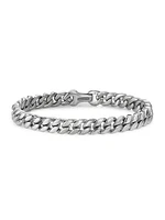 Curb Chain Bracelet Platinum, 8MM