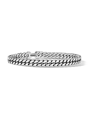 Curb Chain Bracelet in Platinum