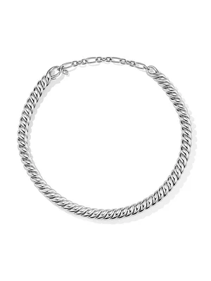 Sculpted Cable Necklace Sterling Silver