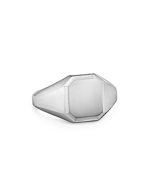 Streamline Signet Ring Platinum, 14MM