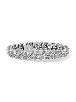 Sculpted Cable Bracelet 18K White Gold