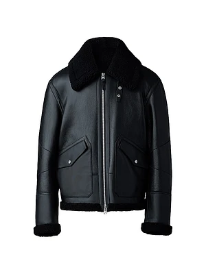 Atlas Shearling & Leather Aviator Jacket
