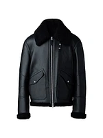 Atlas Shearling & Leather Aviator Jacket