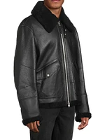 Atlas Shearling & Leather Aviator Jacket