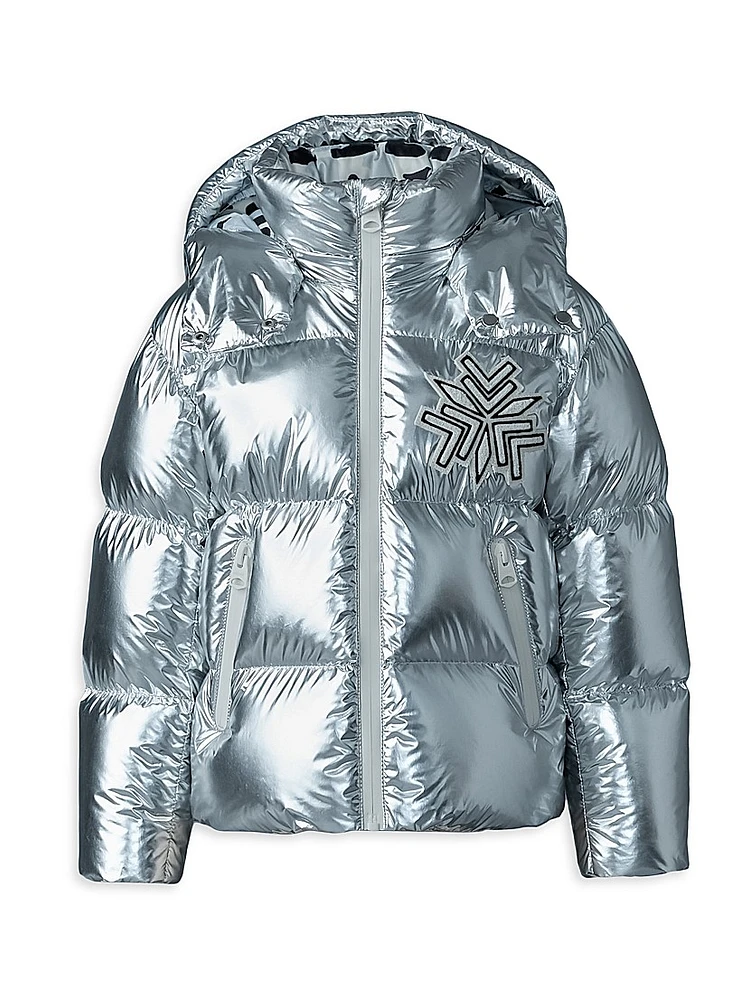 Little Girl's & Jesse Metallic Lustrous Down Jacket