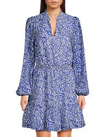 Axton Split-Neck Dress