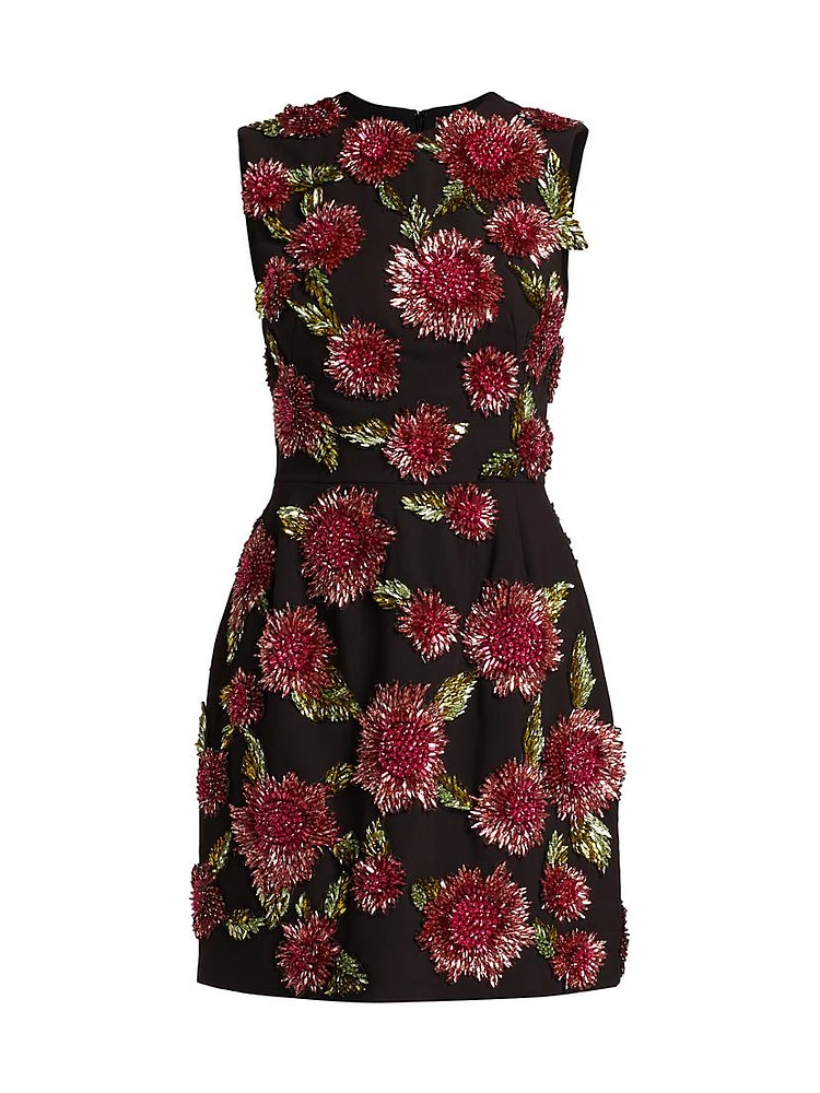 Floral Embroidered Sleeveless Minidress