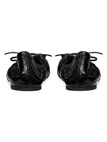 VLogo Signature Patent Leather Ballerina Flats