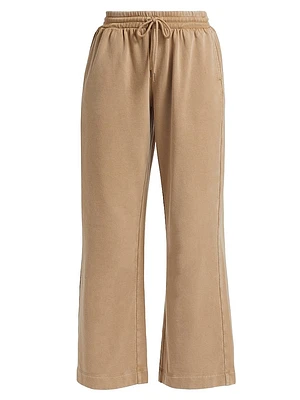 Cotton-Blend Crop Sweatpants