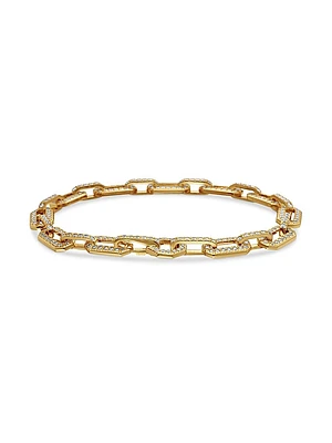Pavé Chain Bracelet 18K Yellow Gold