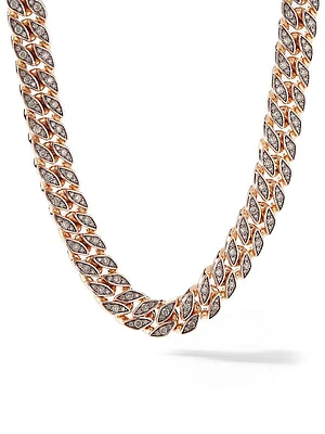 Curb Chain Necklace In 18K Rose Gold