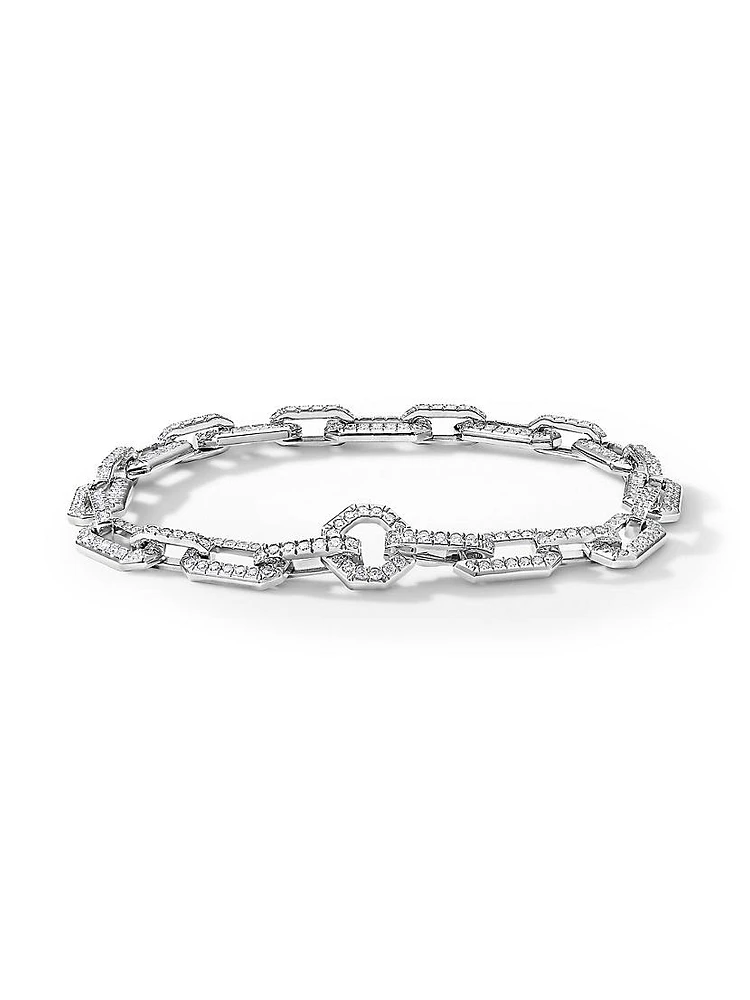 Pavé Chain Bracelet 18K White Gold