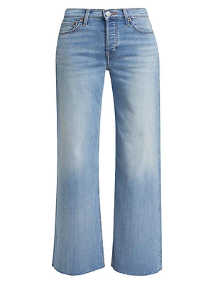 Crop Wide-Leg Mid-Rise Jeans