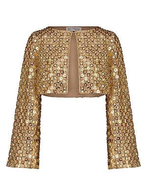 Embellished Georgette Crop Cardigan