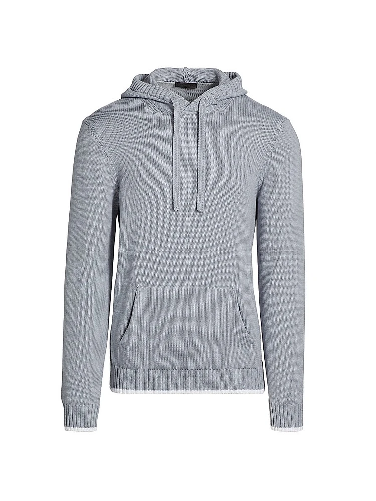 COLLECTION Stretch-Cotton Drawstring Hoodie