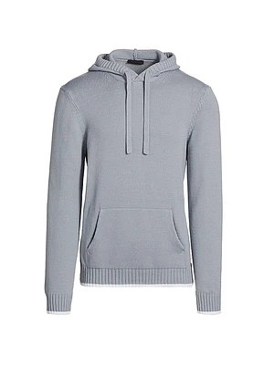 COLLECTION Stretch-Cotton Drawstring Hoodie