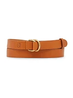 Leather Double D-Ring Buckle Belt