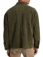 Suede Button-Front Jacket