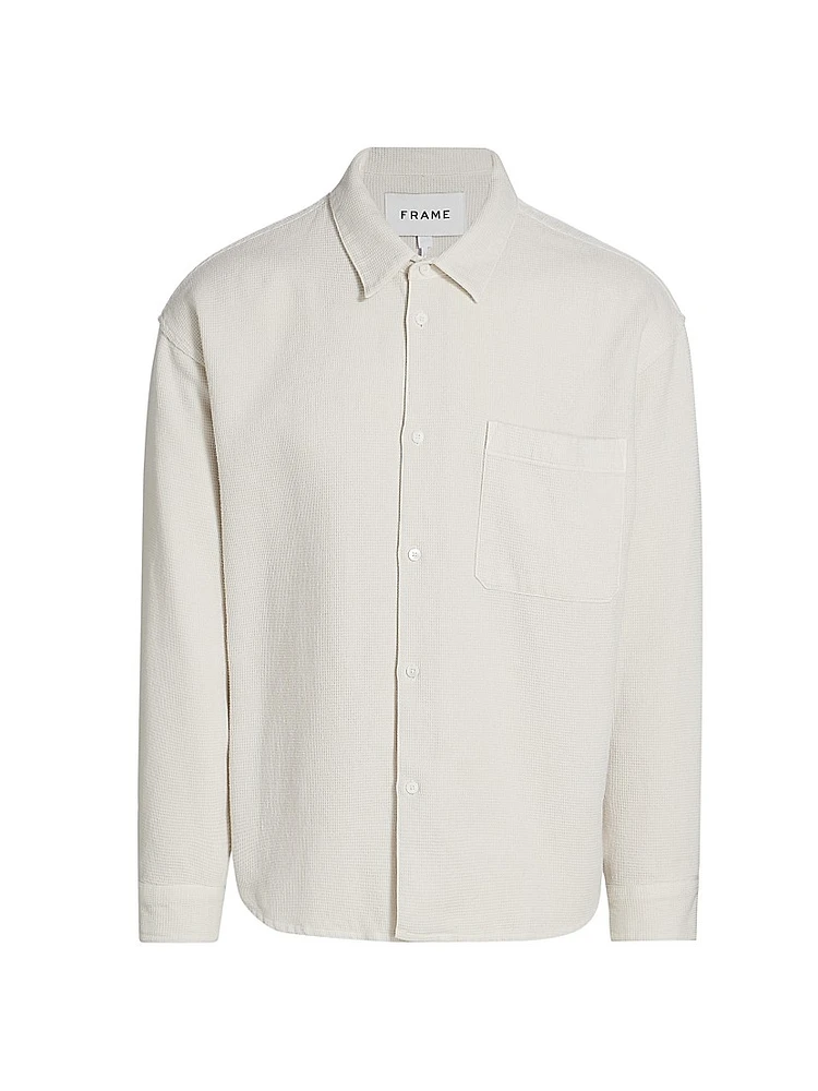 Waffle Textured Overshirt