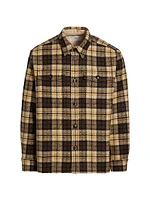 Check Cotton Knit Overshirt