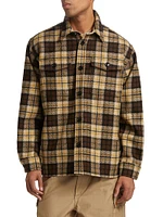 Check Cotton Knit Overshirt