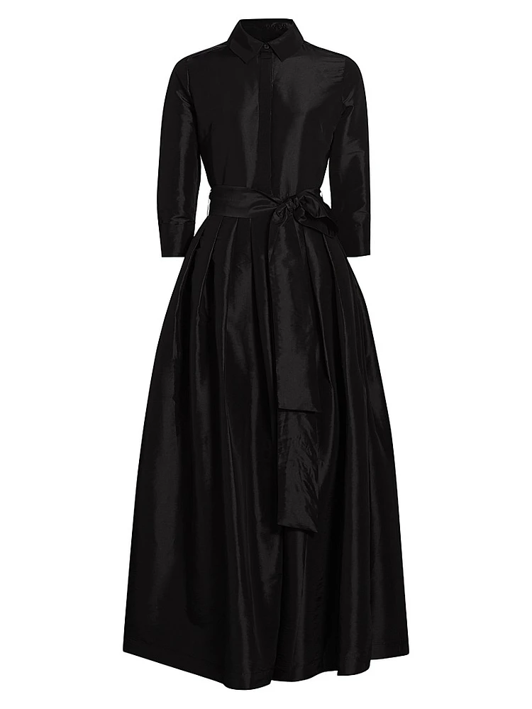 Julip Sateen Belted Shirt Gown