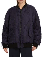 Fray Jacquard Bomber Jacket