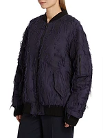 Fray Jacquard Bomber Jacket