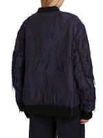 Fray Jacquard Bomber Jacket