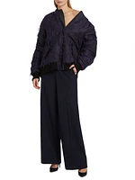Fray Jacquard Bomber Jacket
