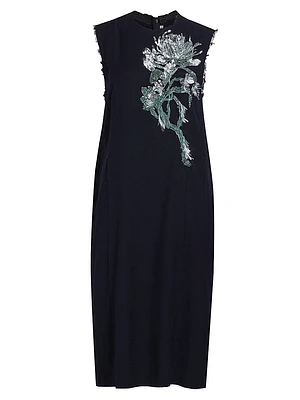 Floral Embellished Shift Dress
