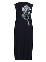 Floral Embellished Shift Dress