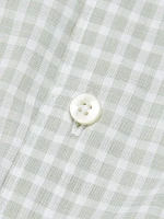 COLLECTION Green Check Button-Front Shirt