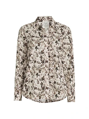 Tea Leaves Frilled Button-Front Blouse